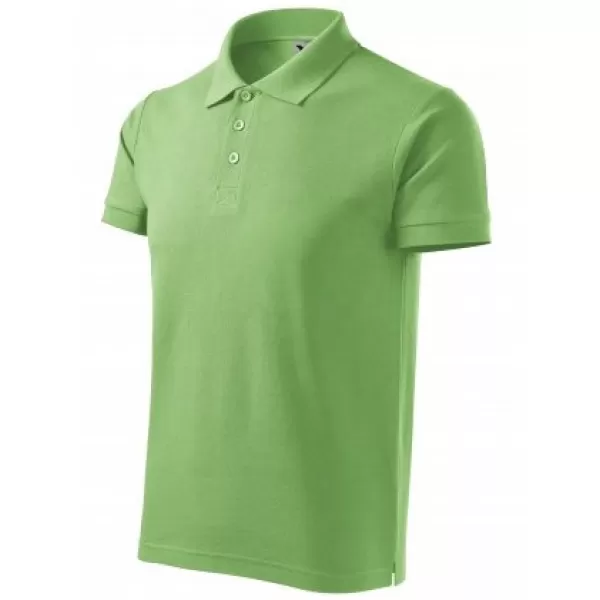  Herren-T-Shirt mit Kragen MALFINI COTTON 212 GRASGRÜN 