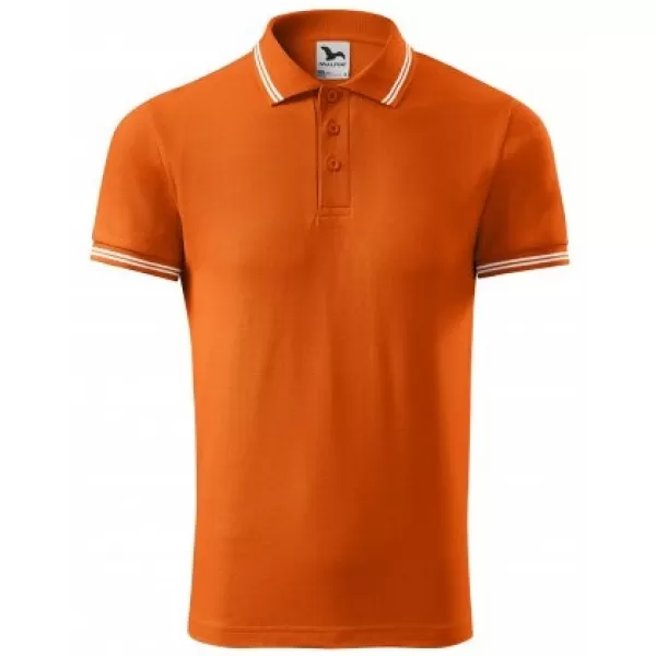  Herren-T-Shirt mit Kragen MALFINI URBAN 219 ORANGE 