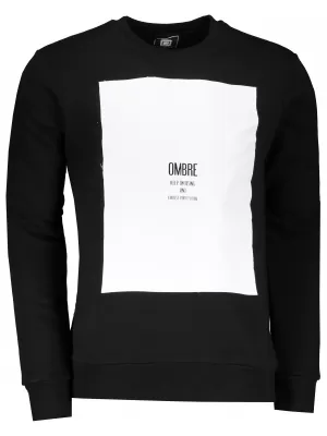 Herren -Sweatshirt OMBRE AB1045 SCHWARZ