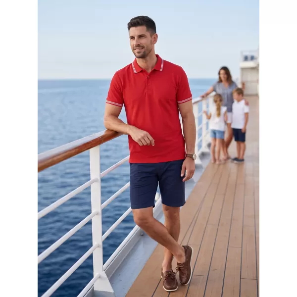  Herren-T-Shirt mit Kragen MALFINI URBAN 219 ROT 
