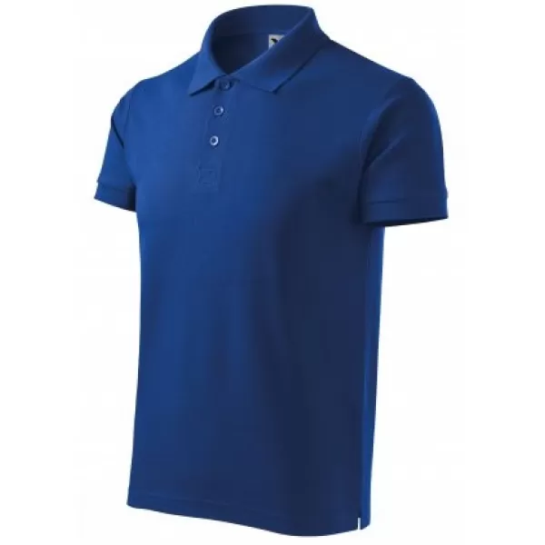  Herren-T-Shirt mit Kragen MALFINI HEAVY 215 KÖNIGSBLAU 
