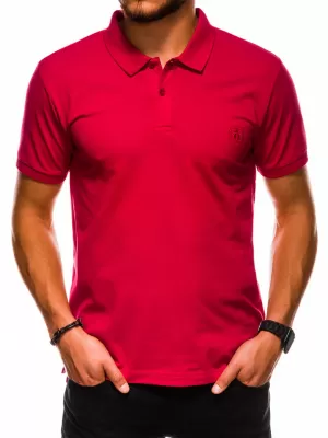 Herren t -Shirt mit einem Kragen OMBRE AS1048 ROT