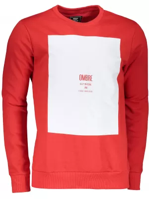 Herren -Sweatshirt OMBRE AB1045 ROT
