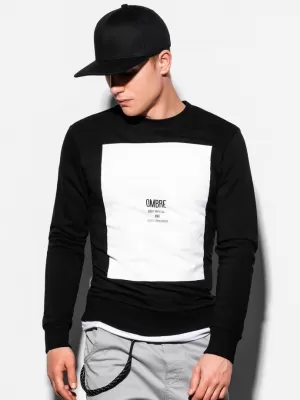 Herren -Sweatshirt OMBRE AB1045 SCHWARZ