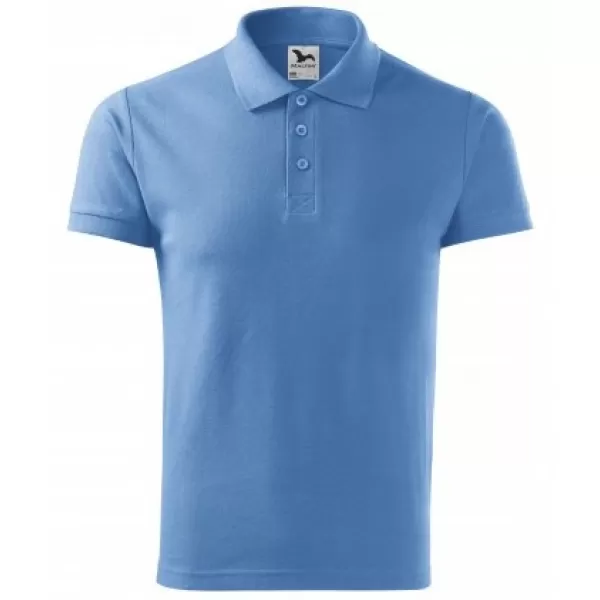  Herren-T-Shirt mit Kragen MALFINI COTTON 212 HIMMELBLAU 