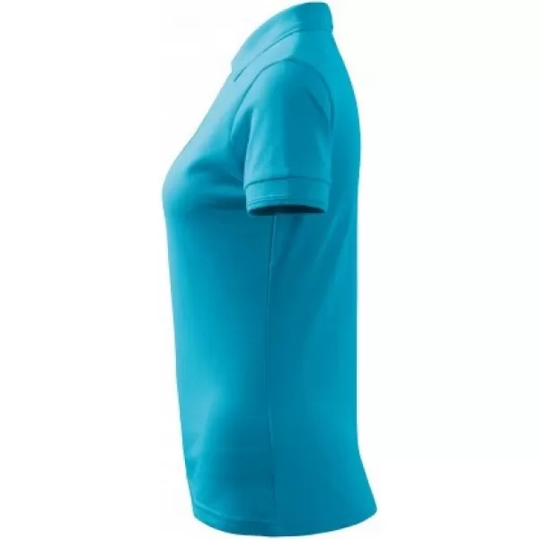  Damen-T-Shirt mit Kragen MALFINI PIQUE POLO 210 TÜRKIS 