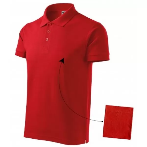  Herren-T-Shirt mit Kragen MALFINI COTTON 212 ROT 