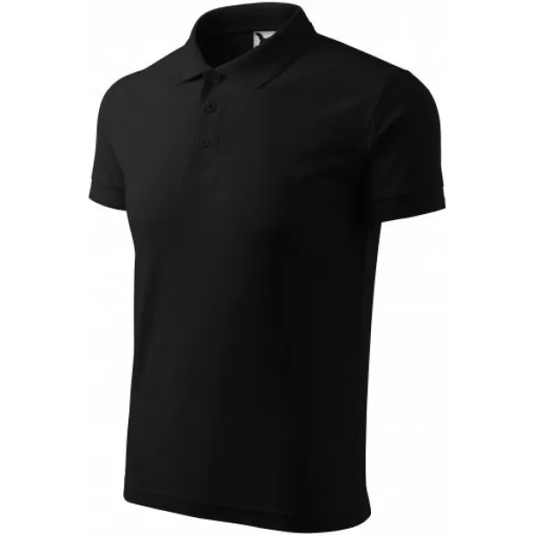 Herren-T-Shirt mit Kragen MALFINI PIQUE POLO 203 SCHWARZ 