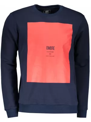 Herren -Sweatshirt OMBRE AB1045 MARINE
