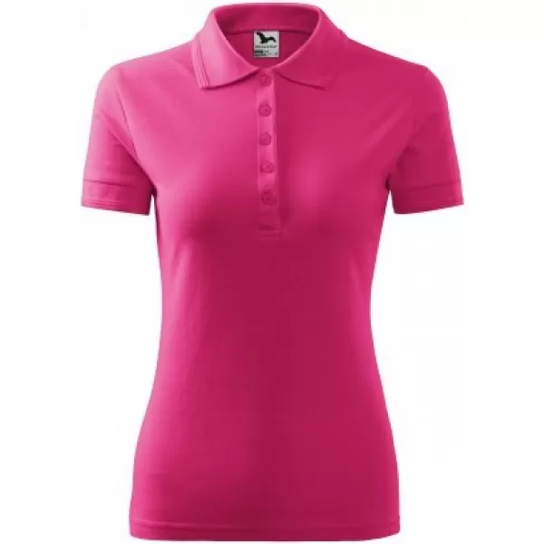  Damen-T-Shirt mit Kragen MALFINI PIQUE POLO 210 MAGENTA 