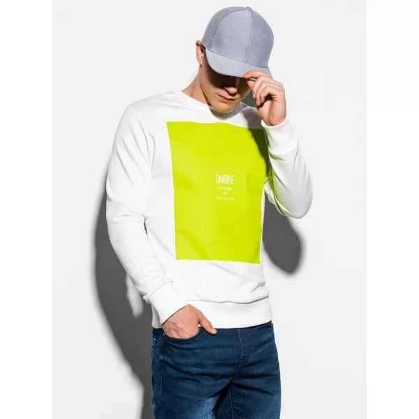  Herren -Sweatshirt OMBRE AB1045 WEIß 