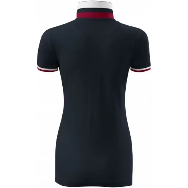  Damen-T-Shirt mit Kragen MALFINI PREMIUM COLLAR UP 257 DUNKLES MARINEBLAU 