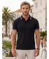 Herren-T-Shirt mit Kragen MALFINI URBAN 219 SCHWARZ