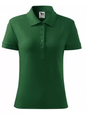 Damen-T-Shirt mit Kragen MALFINI HEAVY 216 FLASCHENGRÜN