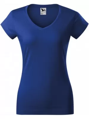 Damen-T-Shirt MALFINI FIT V-NECK 162 KÖNIGSBLAU