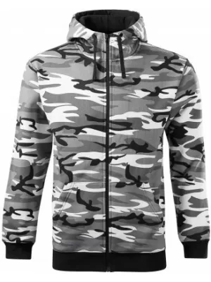 Herren-Sweatshirt MALFINI CAMO ZIPPER C19 TARNGRAU