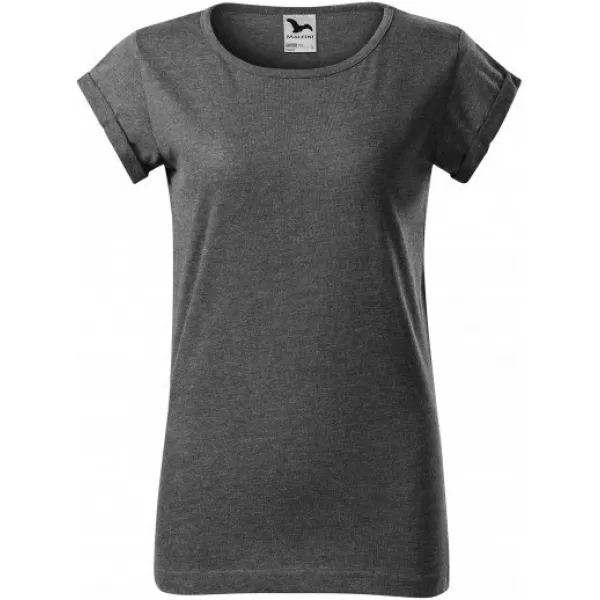  Damen-T-Shirt MALFINI FUSION 164 SCHWARZES HIGHLIGHT 