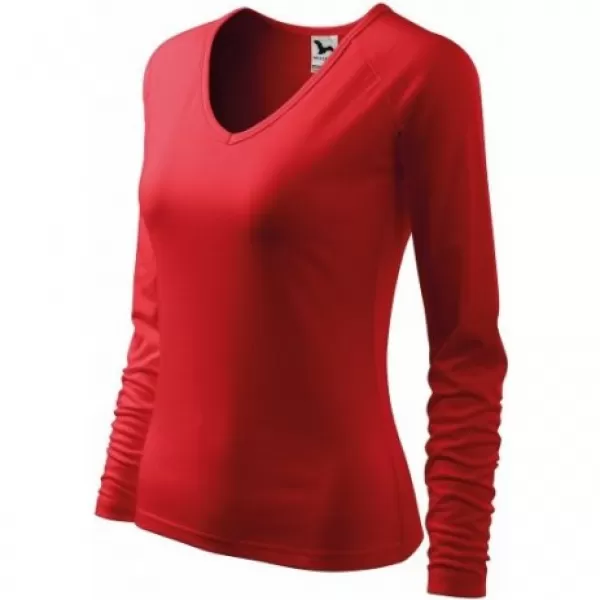  Damen-T-Shirt mit langen Ärmeln MALFINI ELEGANCE 127 ROT 