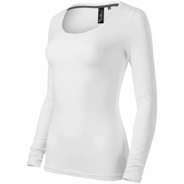  Damen-T-Shirt mit langen Ärmeln MALFINI PREMIUM BRAVE 156 WEIß 