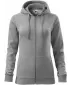 Damen-Sweatshirt MALFINI TRENDY ZIPPER 411 DUNKELGRAUE HIGHLIGHTS