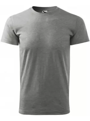 Herren-T-Shirt MALFINI HEAVY NEW 137 DUNKELGRAUE HIGHLIGHTS