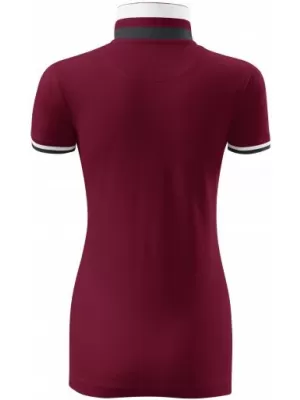 Damen-T-Shirt mit Kragen MALFINI PREMIUM COLLAR UP 257 GRANAT