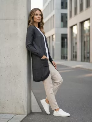 Strickjacke für Damen ALTISPORT DIARA LPLS088 GRAU