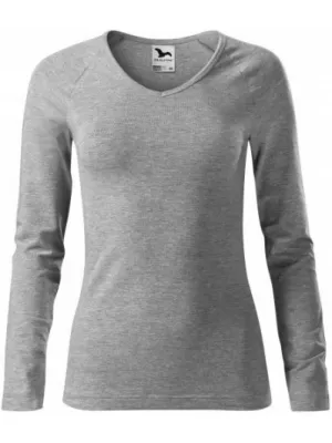 Damen-T-Shirt mit langen Ärmeln MALFINI ELEGANCE 127 DUNKELGRAUE HIGHLIGHTS