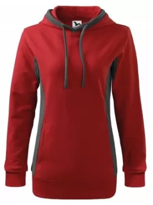 Damen-Sweatshirt MALFINI KANGAROO 408 ROT