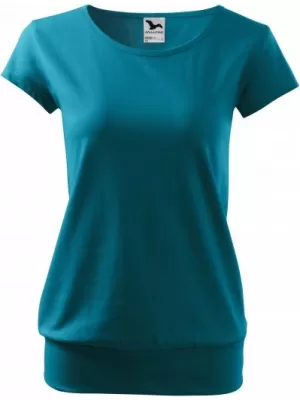 Damen-T-Shirt MALFINI CITY 120 DUNKLES TÜRKIS