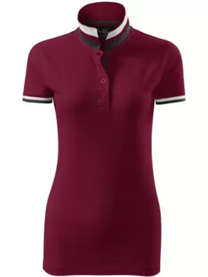 Damen-T-Shirt mit Kragen MALFINI PREMIUM COLLAR UP 257 GRANAT