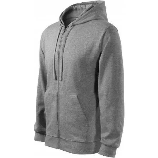  Herren-Sweatshirt MALFINI TRENDY ZIPPER 410 DUNKELGRAUE HIGHLIGHTS 