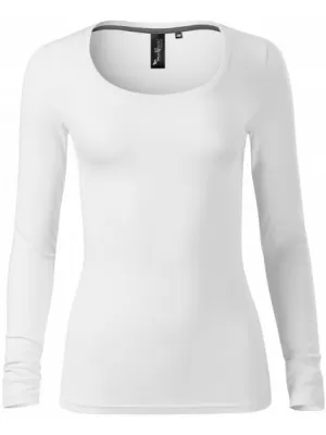 Damen-T-Shirt mit langen Ärmeln MALFINI PREMIUM BRAVE 156 WEIß