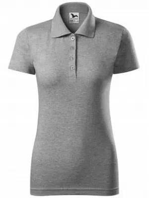 Damen-T-Shirt mit Kragen MALFINI SINGLE J. 223 DUNKELGRAUE HIGHLIGHTS