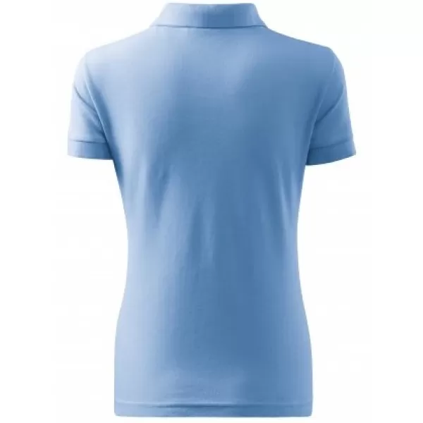  Damen-T-Shirt mit Kragen MALFINI SINGLE J. 223 HIMMELBLAU 