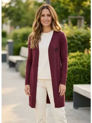 Strickjacke für Damen ALTISPORT WEINA LPLS090 BURGUND