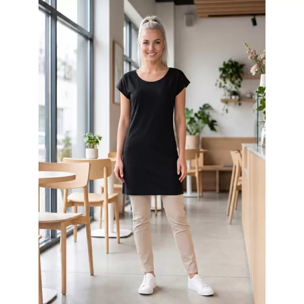  Langes T-Shirt für Damen MALFINI LOVE 123 SCHWARZ 