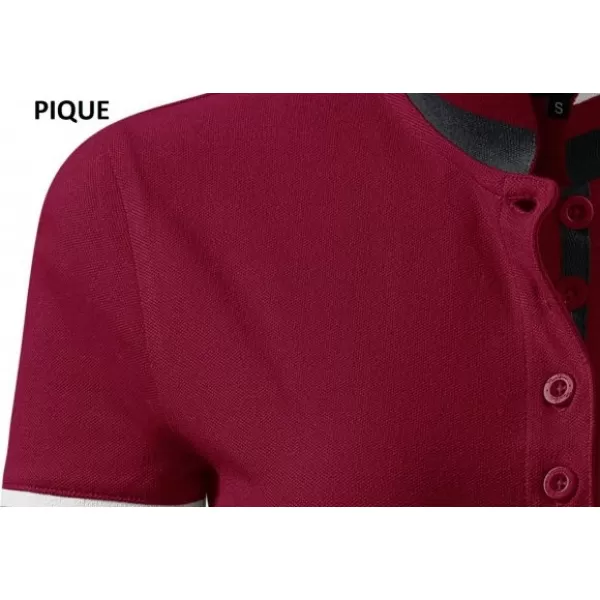  Damen-T-Shirt mit Kragen MALFINI PREMIUM COLLAR UP 257 GRANAT 