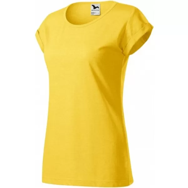  Damen-T-Shirt MALFINI FUSION 164 GELBE MARKIERUNG 