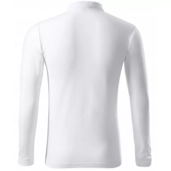  Herren-T-Shirt mit langen Ärmeln und Kragen MALFINI PIQUE POLO LS 221 WEIß 