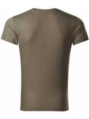 Herren-T-Shirt MALFINI SLIM FIT V-NECK 146 ARMEEN