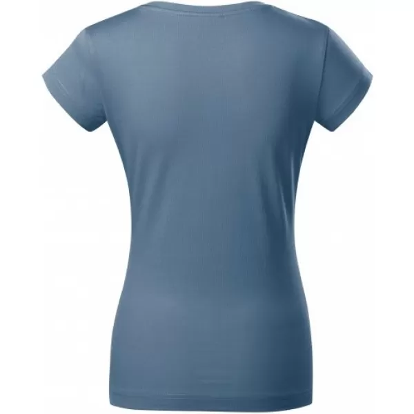  Damen-T-Shirt MALFINI FIT V-NECK 162 DENIM 