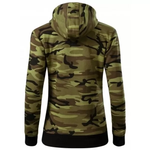  Damen-Sweatshirt MALFINI CAMO ZIPPER C20 TARNGRÜN 