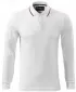 Herren-T-Shirt mit langen Ärmeln und Kragen MALFINI PREMIUM CONTRAST STRIPE LS 258 WEIß