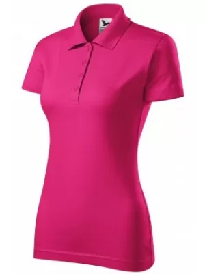 Damen-T-Shirt mit Kragen MALFINI SINGLE J. 223 MAGENTA
