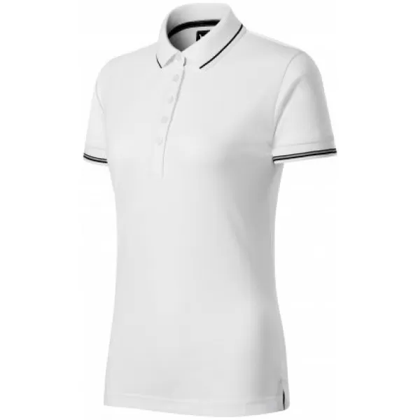  Damen-T-Shirt mit Kragen MALFINI PREMIUM PERFECTION PLAIN 253 WEIß 