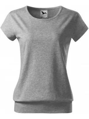 Damen-T-Shirt MALFINI CITY 120 DUNKELGRAUE HIGHLIGHTS
