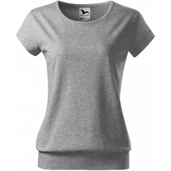  Damen-T-Shirt MALFINI CITY 120 DUNKELGRAUE HIGHLIGHTS 