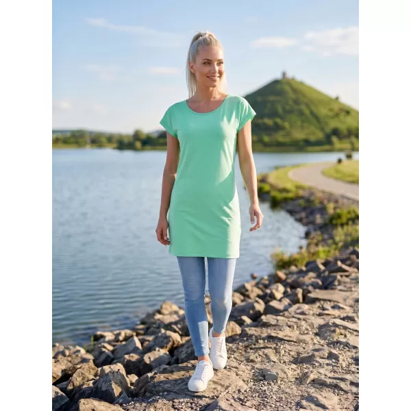  Langes T-Shirt für Damen MALFINI LOVE 123 MINZE 