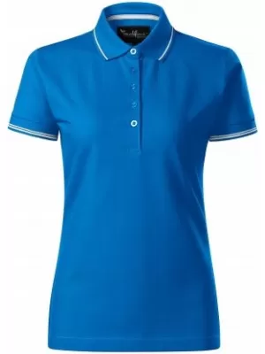 Damen-T-Shirt mit Kragen MALFINI PREMIUM PERFECTION PLAIN 253 SCHNORCHEL BLAU